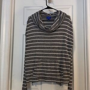 City Streets Charcoal and White Knit Top